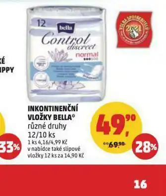 Penny Market Bella inkontinenční vložky nabídka