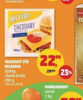 Penny Market Toastový sýr milkeria nabídka