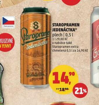 Penny Market Pivo staropramen 11 nabídka