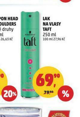 Penny Market Taft lak na vlasy nabídka