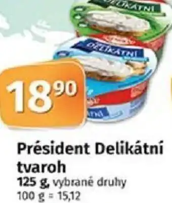 COOP TIP Président Delikátní tvaroh 125 g nabídka