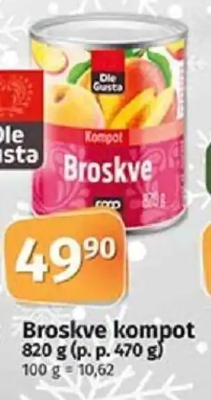 COOP TIP Broskve Kompot 820 g nabídka