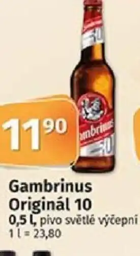 COOP TIP Gambrinus Originál 10 0.5L nabídka