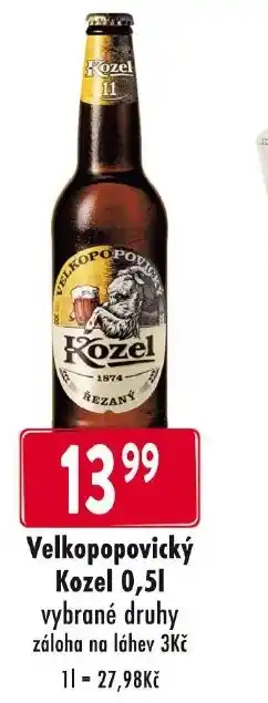 Qanto Velkopopovický Kozel 0,5L nabídka