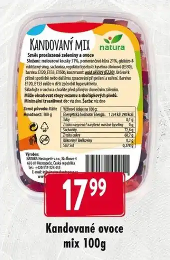 Qanto Kandované ovoce mix 100g nabídka