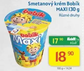 Kubík potraviny Smetanový krém Bobík MAXI 130 g nabídka