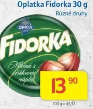 Kubík potraviny Oplatka Fidorka 30 g nabídka