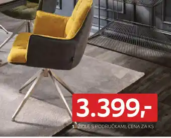 Kika Nábytek ŽIDLE S PODRUČKAMI, CENA ZA KS nabídka