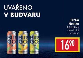 Billa Birgo nealko 0,5 l, plech nabídka