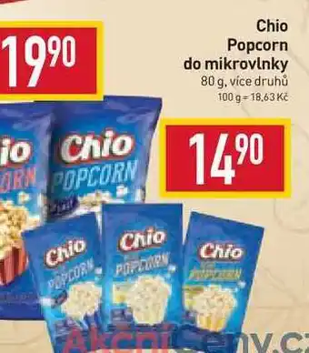 Billa Chio popcorn do mikrovinky 80 g nabídka