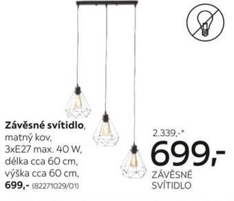 Kika Nábytek ZÁVĚSNÉ SVÍTIDLO nabídka