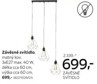 Kika Nábytek ZÁVĚSNÉ SVÍTIDLO nabídka
