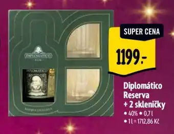 Albert Diplomático Reserva + 2 skleničky nabídka
