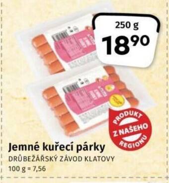 Coop Jemné kuřecí párky nabídka