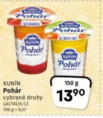 Coop KUNIN Pohár nabídka