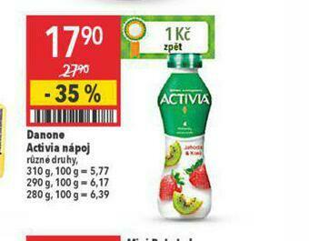 Globus Danone activia nápoj nabídka