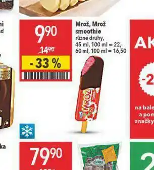 Globus Mrož, mrož smoothie nabídka