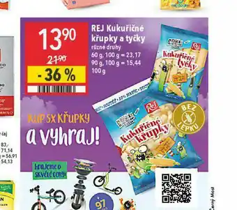 Globus Rej kukuřičné křupky a tyčky nabídka