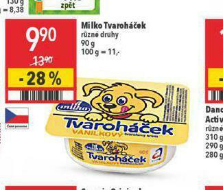 Globus Milko tvaroháček nabídka