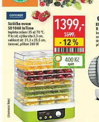 Globus Sušička ovoce concept nabídka