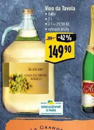 Albert Vino de tavola nabídka