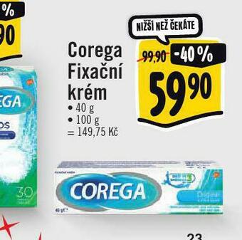 Albert Corega fixační krém nabídka