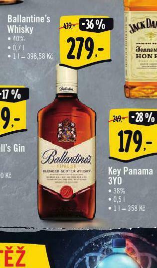 Albert Ballantine´s whisky nabídka