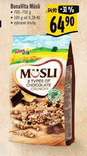 Albert Bona vita müsli nabídka