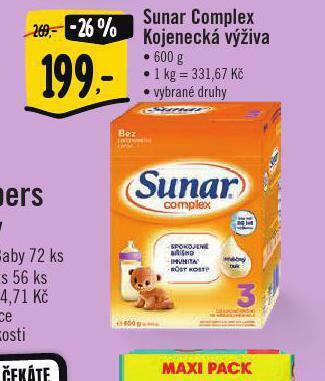 Albert Sunar complex kojenecká výživa nabídka