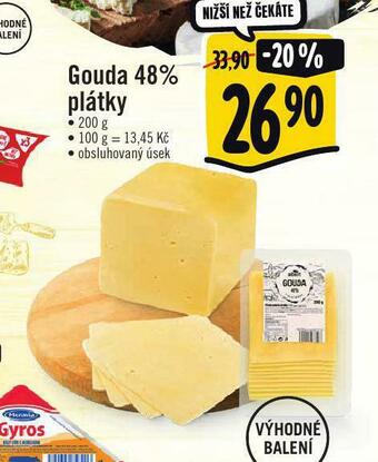 Albert Gouda 48% plátky nabídka