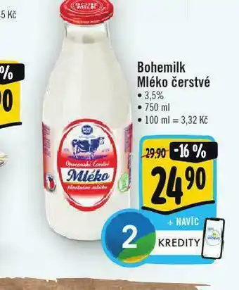 Albert Bohemilk mléko čerstvé nabídka