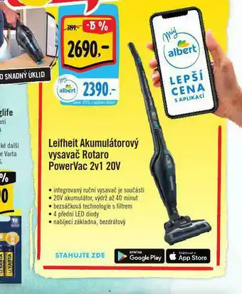 Albert Leiheit akumulátorový vysavač powervac nabídka