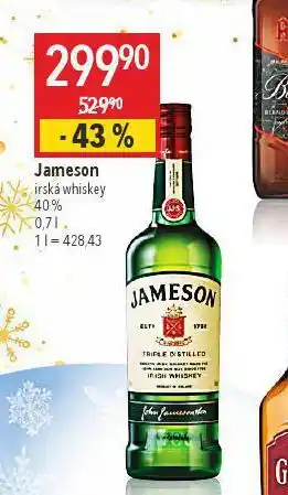 Globus Jameson irská whiskey nabídka