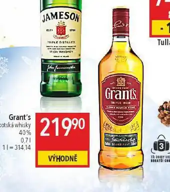 Globus Grant´s skotská whisky nabídka