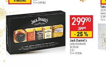 Globus Jack daniel´s sada miniaturek nabídka