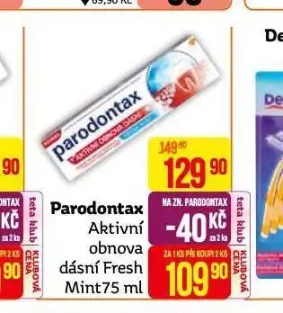 Teta Parodontax aktivní obnova dásní fresh mint nabídka