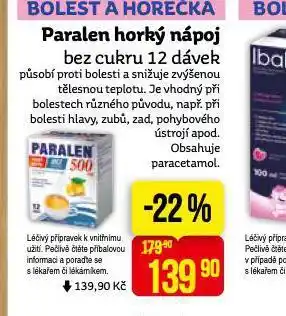 Teta Paralen horký nápoj nabídka