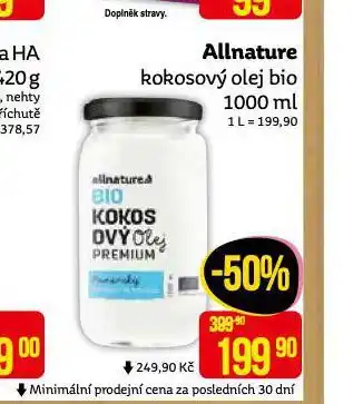 Teta Allnature kokosový olej bio nabídka