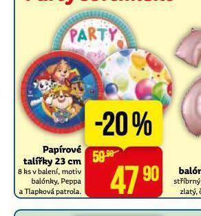Teta Papírové talířky 23 cm nabídka
