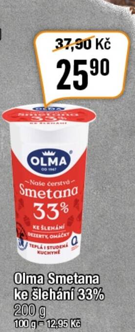 TEMPO Olma Smetana ke šlehání 33% nabídka