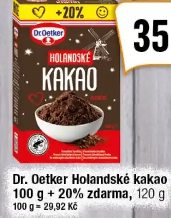 TEMPO Dr. Oetker Holandské kakao 100 g + 20% zdarma nabídka
