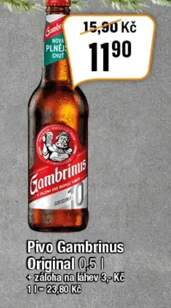 Pivo Gambrinus Original 0,5 l.