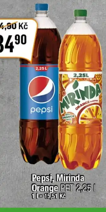 TEMPO Pepsi, Mirinda Orange PET 2,25 l. nabídka