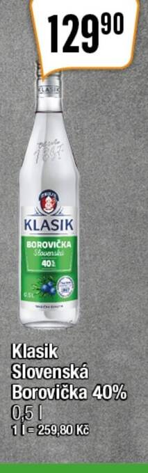 TEMPO Klasik Slovenská Borovička 40% 0.5 l. nabídka
