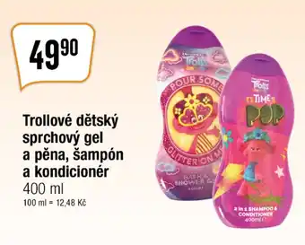 TEMPO Trollové dětský sprchový gel a pěna, šampón a kondicionér 400 ml nabídka