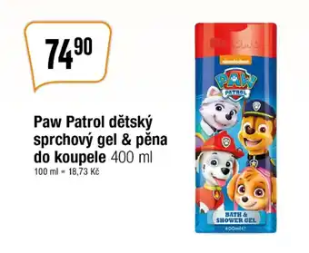 Paw Patrol dětský sprchový gel & pěna do koupele 400 ml