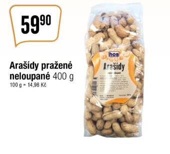 TEMPO Arašídy pražené neloupané 400 g nabídka