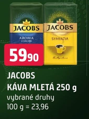 Trefa JACOBS KÁVA MLETÁ 250 g nabídka
