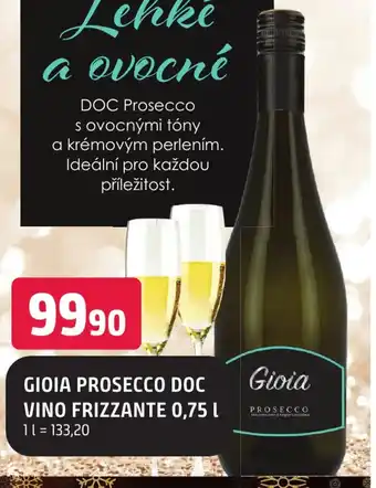 Trefa GIOIA PROSECCO DOC VINO FRIZZANTE 0,75 L nabídka