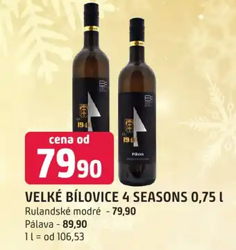 Trefa VELKÉ BÍLOVICE 4 SEASONS 0,75 L nabídka